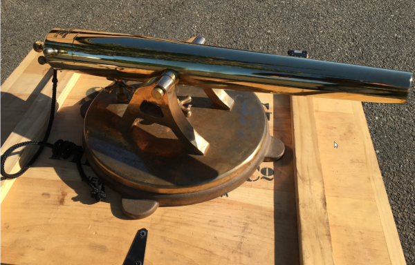 Strong Saluting Cannon 21" with Bronze Display